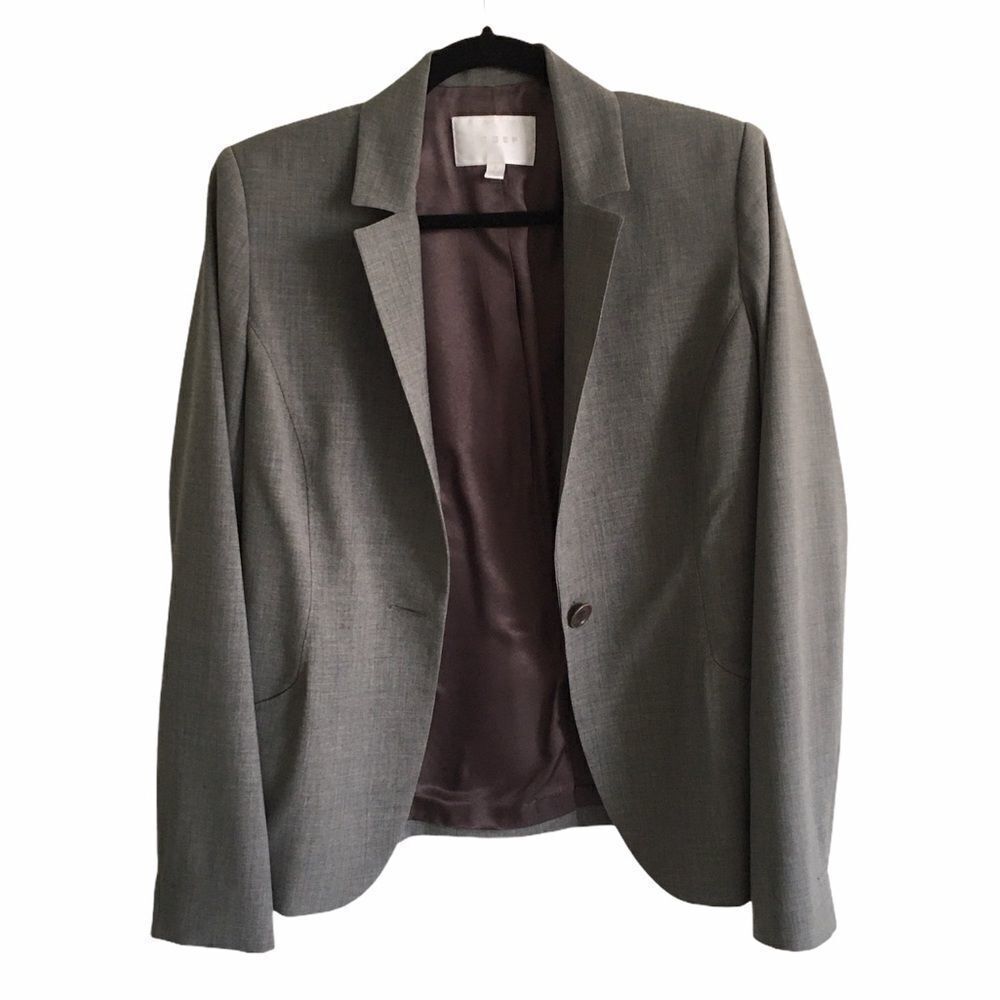 JOSEF Tiger of Sweden Single Button Wool Blazer Light Gray 8